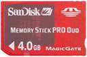 Sandisk Gaming Memory Stick PRO Duo 4GB (SDMSG-4096-E1)